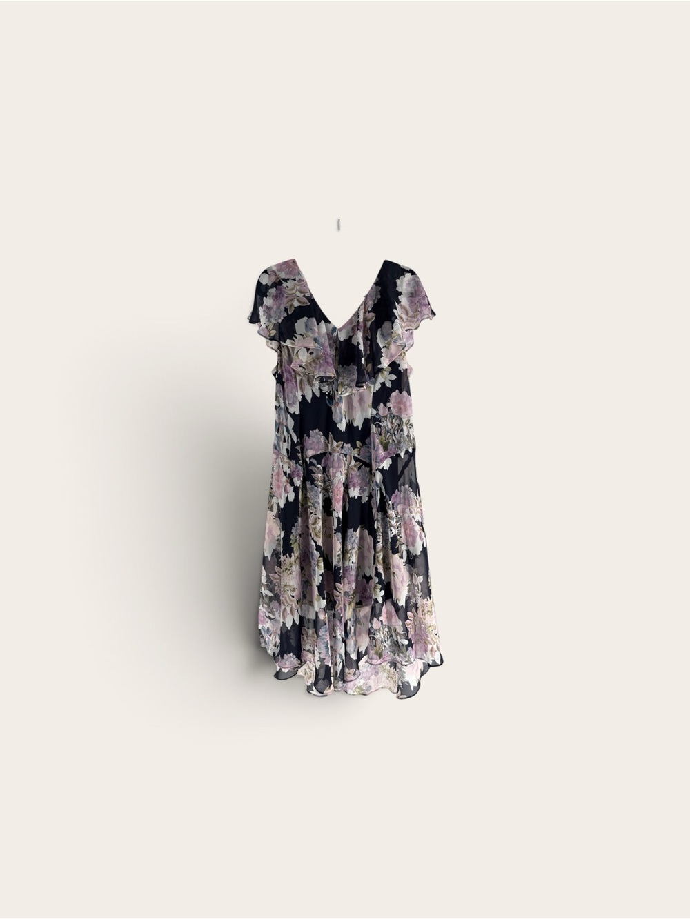 New Connected Apparel V-Neck Maxi Dress in Navy and Pink size 18W - Picture 3 of 4